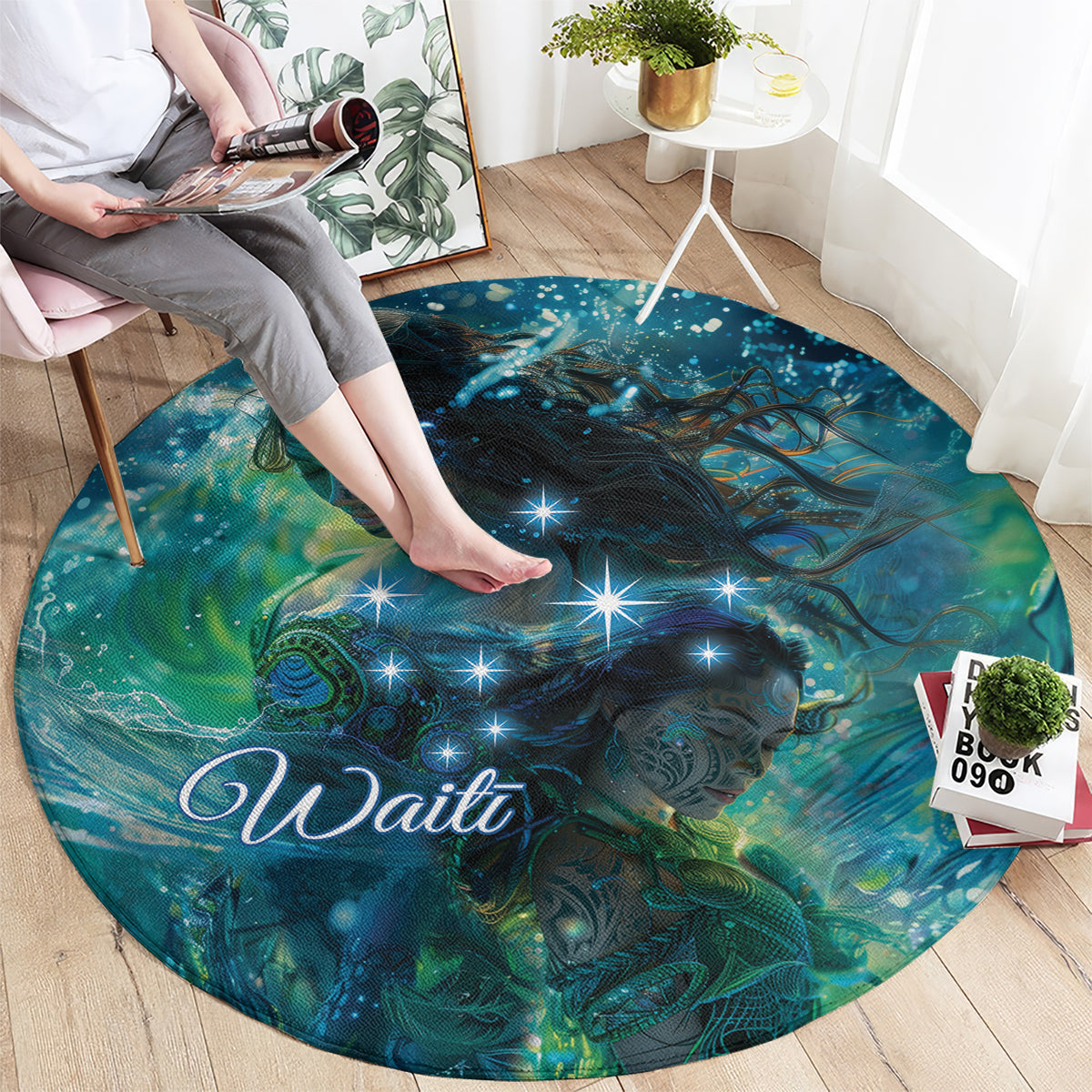 New Zealand Matariki Waiti Round Carpet The Beginnings Of Life
