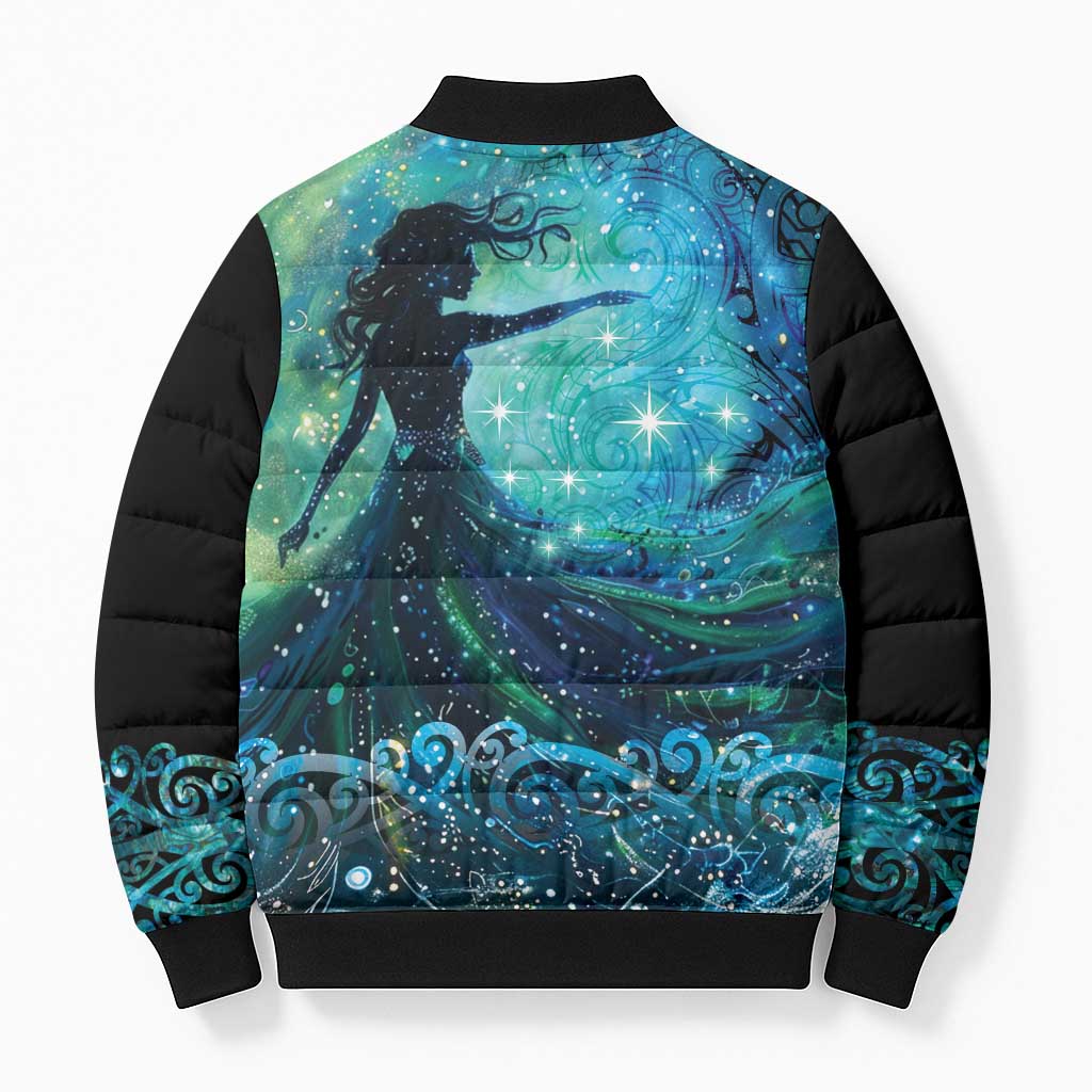 New Zealand Matariki Hiwa-i-te-rangi Bomber Puffer Jacket Titiro ki nga Whetu Wishing Star - Polynesian Pride