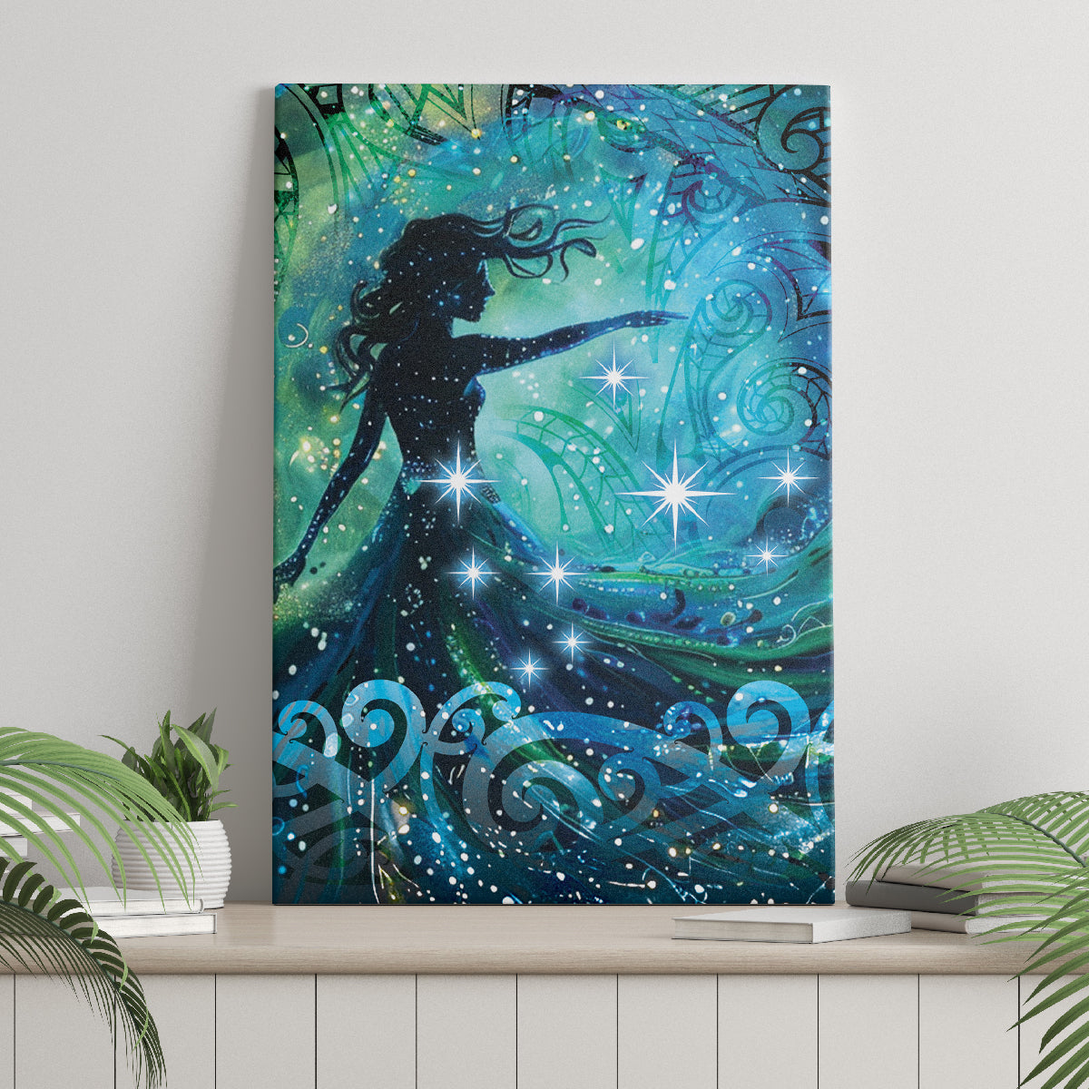 New Zealand Matariki Hiwa-i-te-rangi Canvas Wall Art Titiro ki nga Whetu Wishing Star