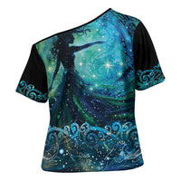New Zealand Matariki Hiwa-i-te-rangi Cross Shoulder Shirt Titiro ki nga Whetu Wishing Star - Polynesian Pride