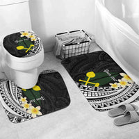 Alo Chiefdom Wallis and Futuna Personalized Bathroom Set Frangipani Flowers Polynesian Pattern - Polynesian Pride