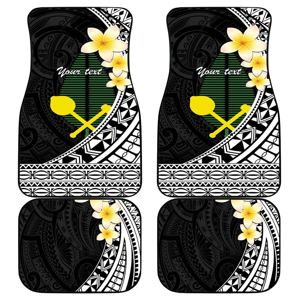 Alo Chiefdom Wallis and Futuna Personalized Car Mats Frangipani Flowers Polynesian Pattern