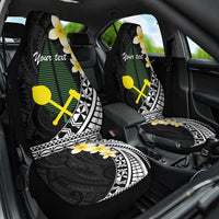 Alo Chiefdom Wallis and Futuna Personalized Car Seat Cover Frangipani Flowers Polynesian Pattern