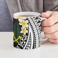 Alo Chiefdom Wallis and Futuna Personalized Ceramic Mug Frangipani Flowers Polynesian Pattern - Polynesian Pride