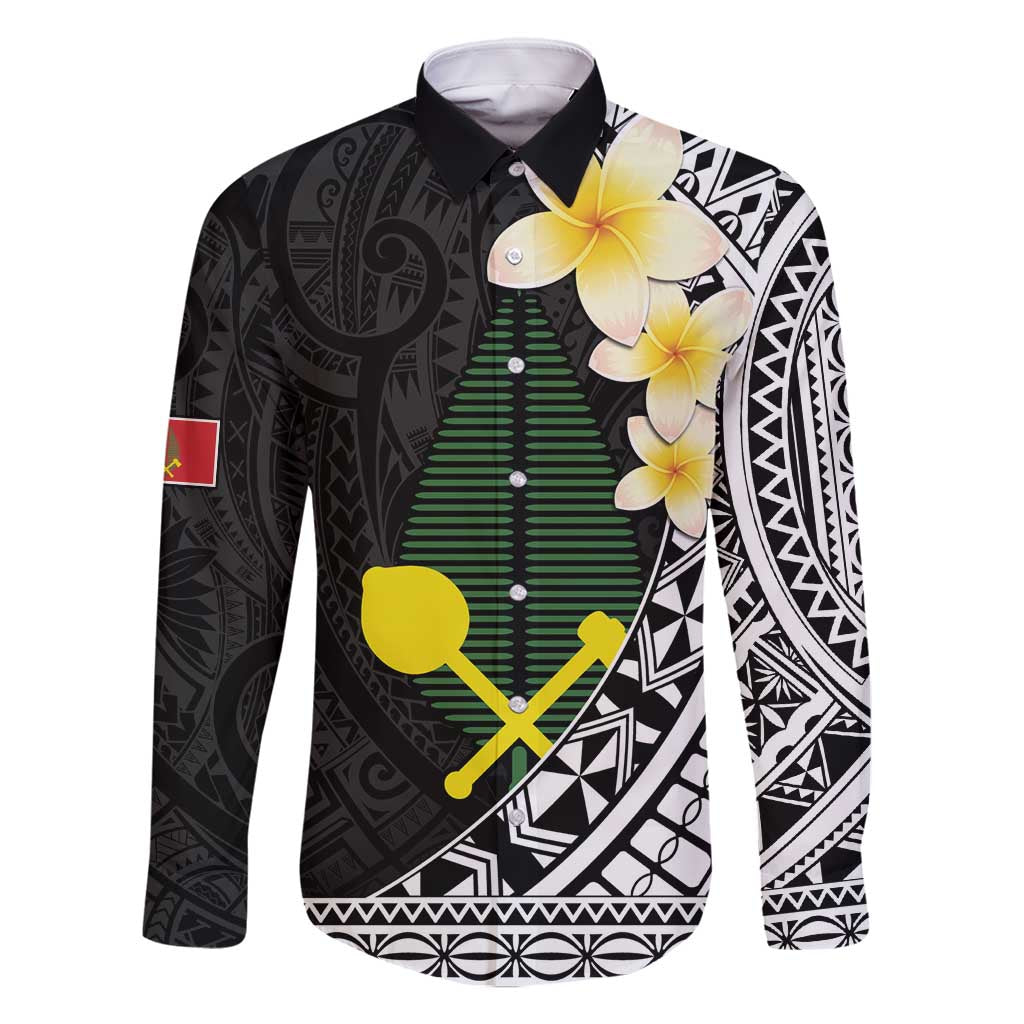 Alo Chiefdom Wallis and Futuna Personalized Family Matching Off Shoulder Maxi Dress and Hawaiian Shirt Frangipani Flowers Polynesian Pattern