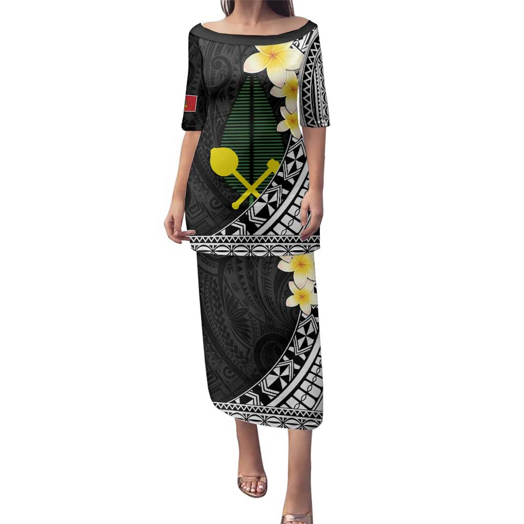 Alo Chiefdom Wallis and Futuna Personalized Family Matching Puletasi and Hawaiian Shirt Frangipani Flowers Polynesian Pattern