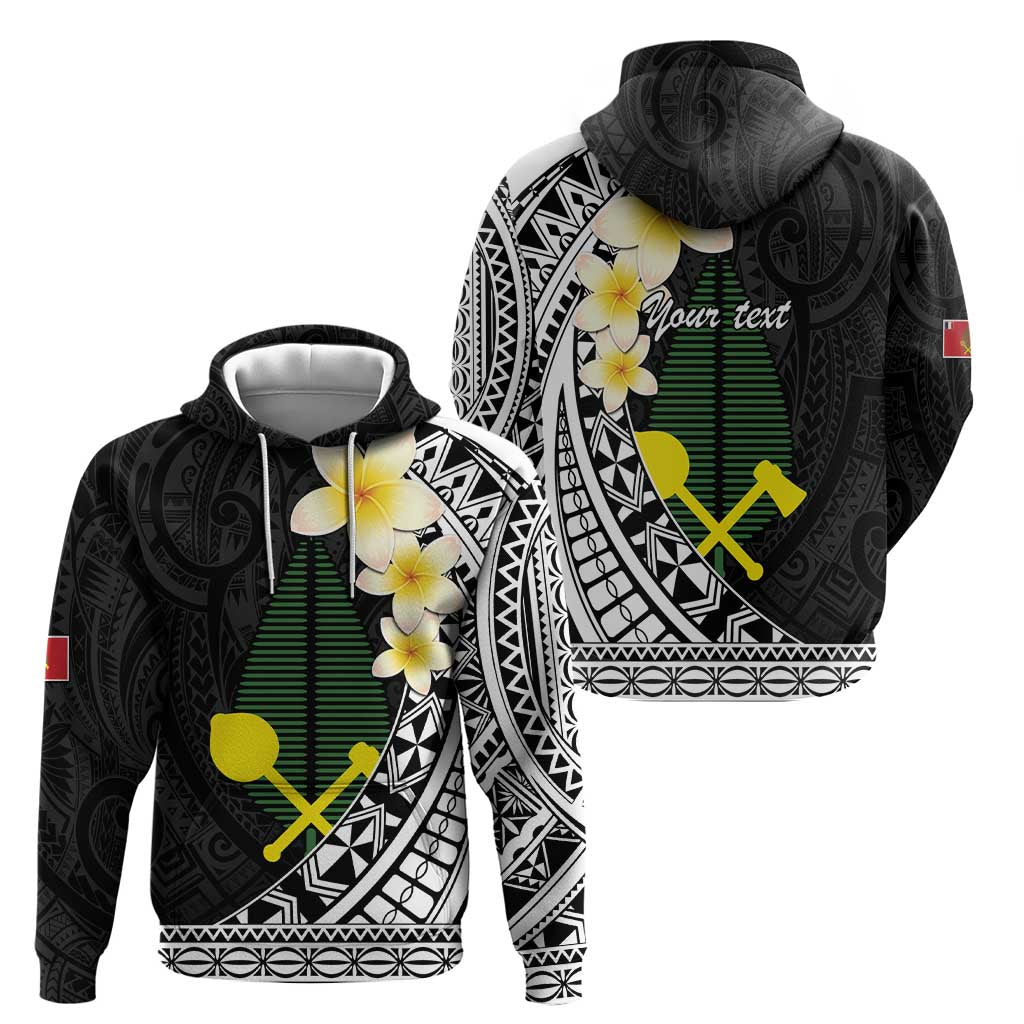 Alo Chiefdom Wallis and Futuna Personalized Hoodie Frangipani Flowers Polynesian Pattern