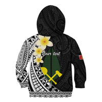 Alo Chiefdom Wallis and Futuna Personalized Kid Hoodie Frangipani Flowers Polynesian Pattern