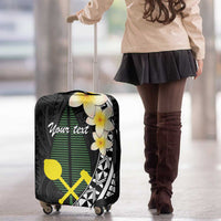 Alo Chiefdom Wallis and Futuna Personalized Luggage Cover Frangipani Flowers Polynesian Pattern