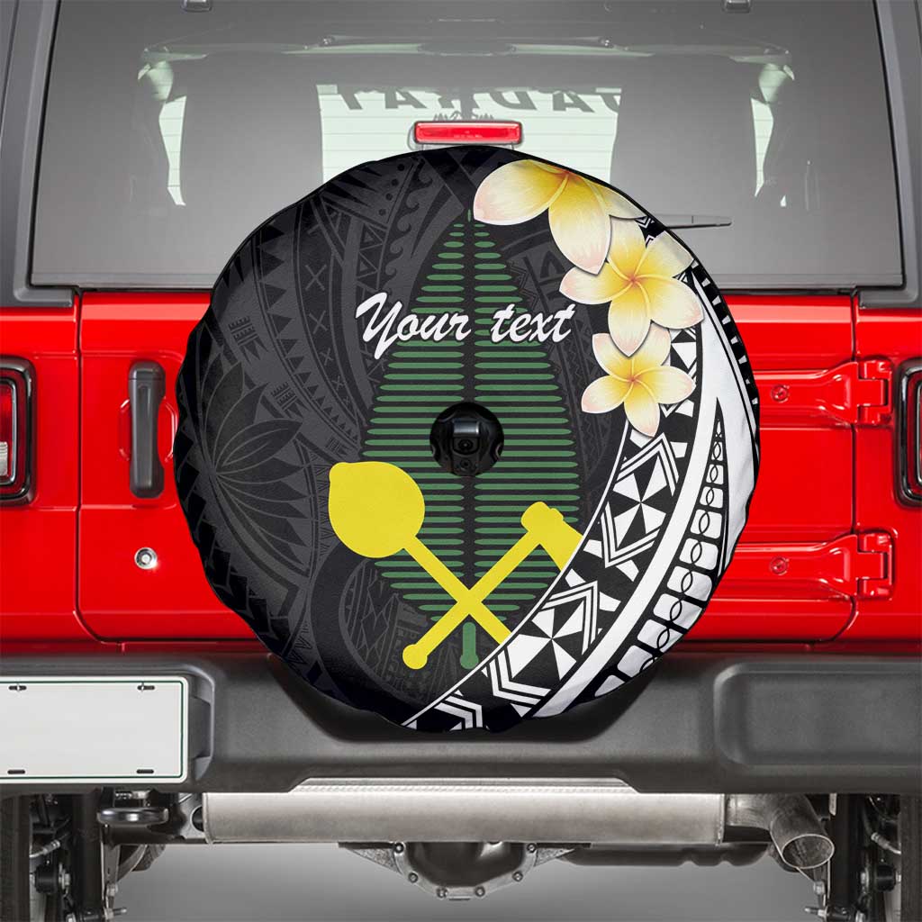 Alo Chiefdom Wallis and Futuna Personalized Spare Tire Cover Frangipani Flowers Polynesian Pattern