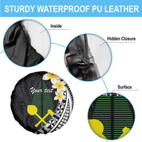 Alo Chiefdom Wallis and Futuna Personalized Spare Tire Cover Frangipani Flowers Polynesian Pattern