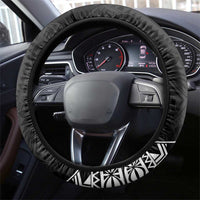 Alo Chiefdom Wallis and Futuna Steering Wheel Cover Frangipani Flowers Polynesian Pattern