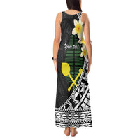 Alo Chiefdom Wallis and Futuna Personalized Tank Maxi Dress Frangipani Flowers Polynesian Pattern