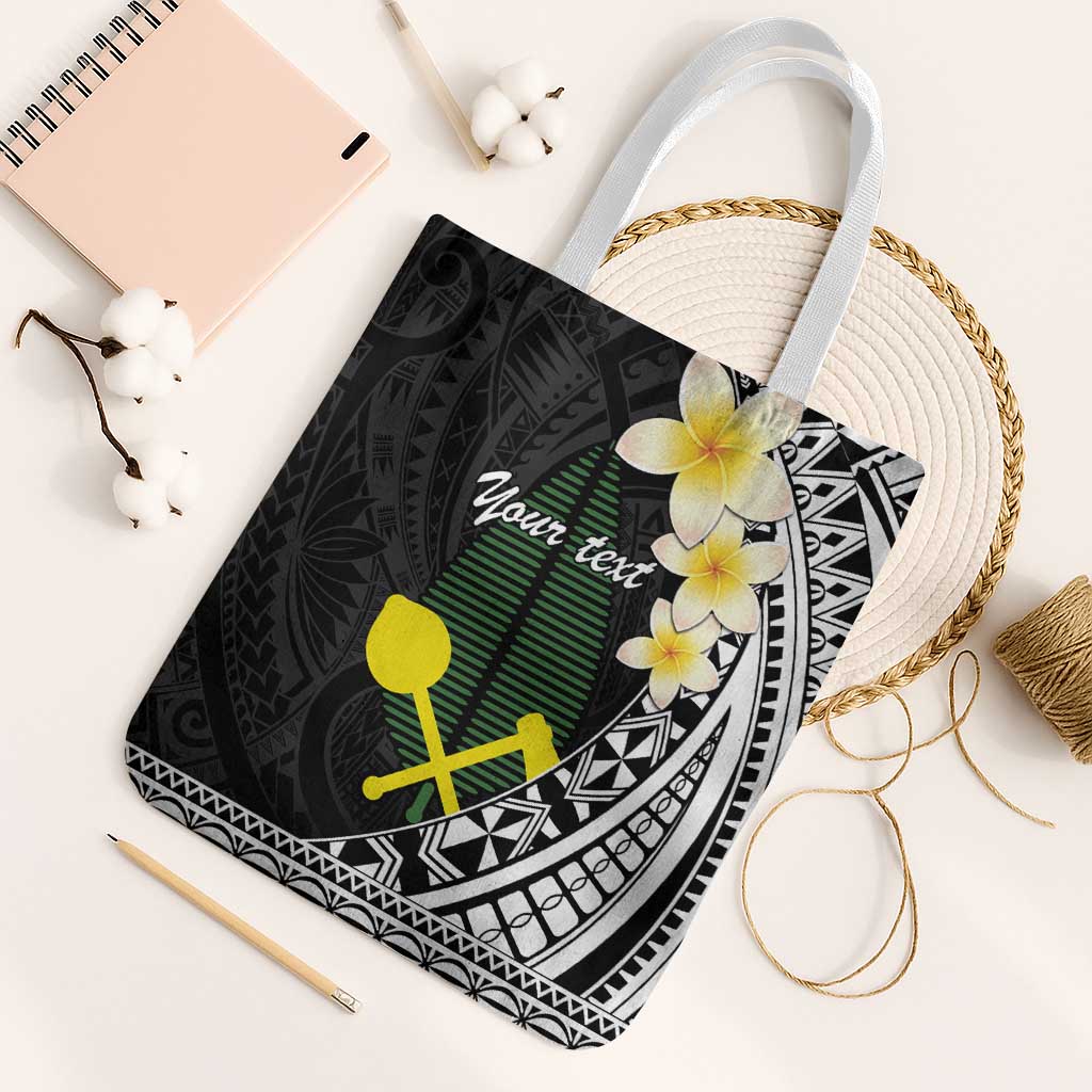 Alo Chiefdom Wallis and Futuna Personalized Tote Bag Frangipani Flowers Polynesian Pattern - Polynesian Pride