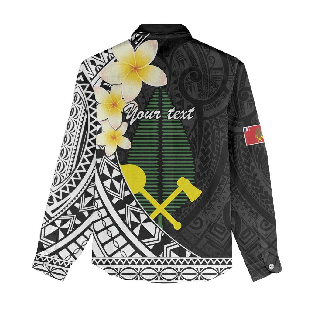 Alo Chiefdom Wallis and Futuna Personalized Women Casual Shirt Frangipani Flowers Polynesian Pattern