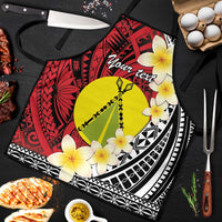 Sigave Chiefdom Wallis and Futuna Personalized Apron Frangipani Flowers Polynesian Pattern - Polynesian Pride