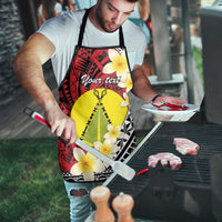 Sigave Chiefdom Wallis and Futuna Personalized Apron Frangipani Flowers Polynesian Pattern - Polynesian Pride