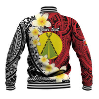 Sigave Chiefdom Wallis and Futuna Personalized Baseball Jacket Frangipani Flowers Polynesian Pattern
