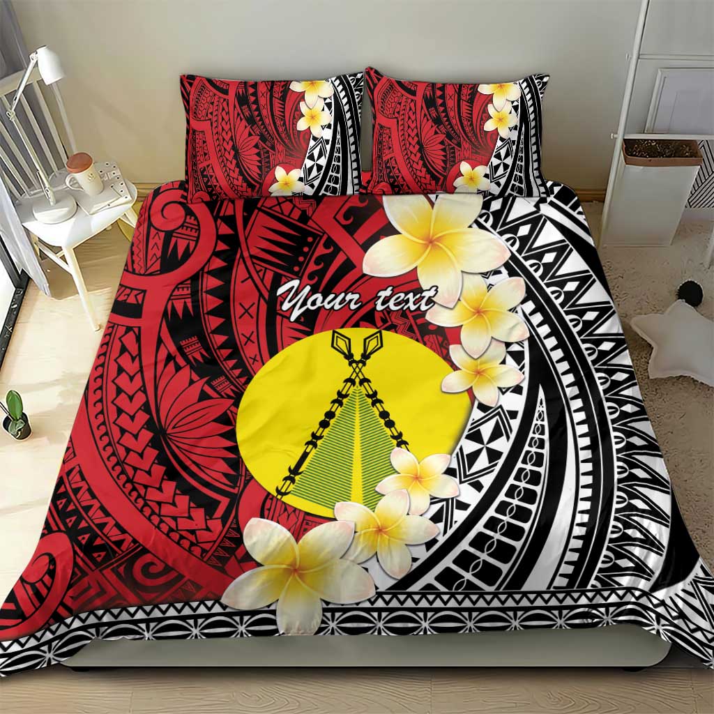 Sigave Chiefdom Wallis and Futuna Personalized Bedding Set Frangipani Flowers Polynesian Pattern