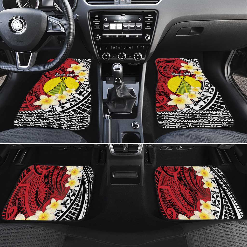 Sigave Chiefdom Wallis and Futuna Personalized Car Mats Frangipani Flowers Polynesian Pattern