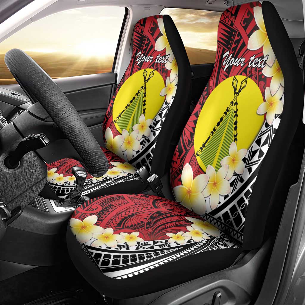Sigave Chiefdom Wallis and Futuna Personalized Car Seat Cover Frangipani Flowers Polynesian Pattern