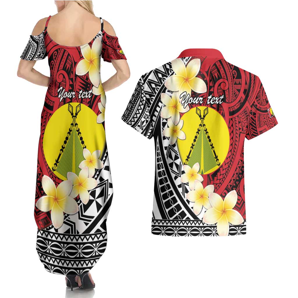 Sigave Chiefdom Wallis and Futuna Personalized Couples Matching Summer Maxi Dress and Hawaiian Shirt Frangipani Flowers Polynesian Pattern
