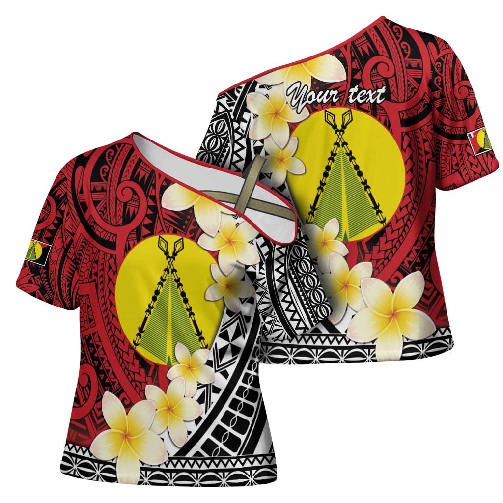Sigave Chiefdom Wallis and Futuna Personalized Cross Shoulder Shirt Frangipani Flowers Polynesian Pattern - Polynesian Pride