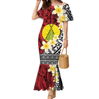 Sigave Chiefdom Wallis and Futuna Personalized Family Matching Mermaid Dress and Hawaiian Shirt Frangipani Flowers Polynesian Pattern