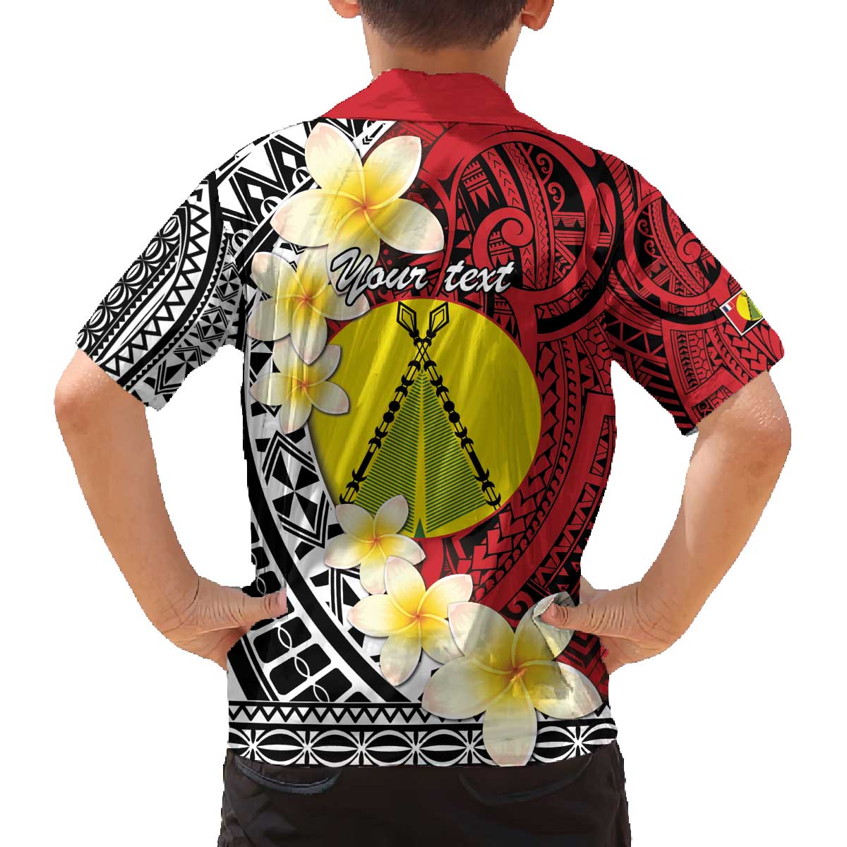 Sigave Chiefdom Wallis and Futuna Personalized Family Matching Off The Shoulder Long Sleeve Dress and Hawaiian Shirt Frangipani Flowers Polynesian Pattern
