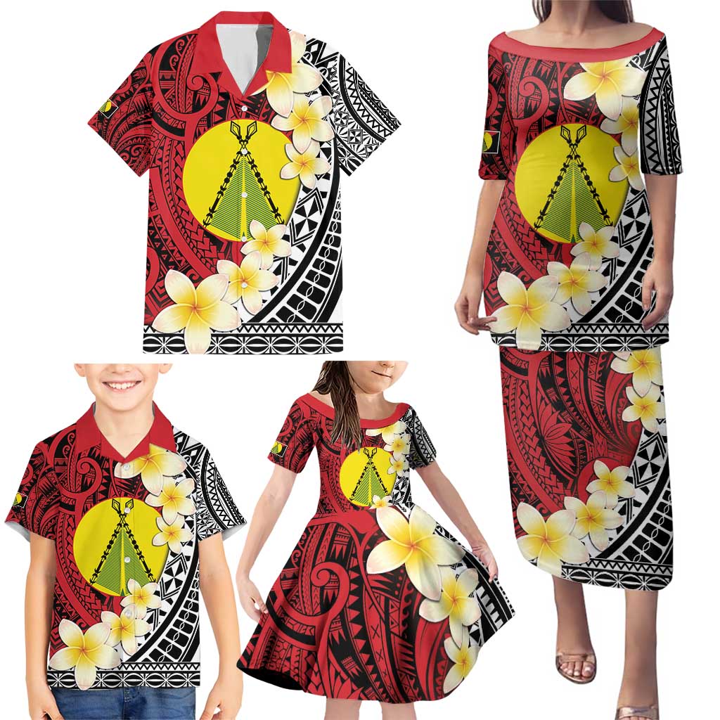 Sigave Chiefdom Wallis and Futuna Personalized Family Matching Puletasi and Hawaiian Shirt Frangipani Flowers Polynesian Pattern