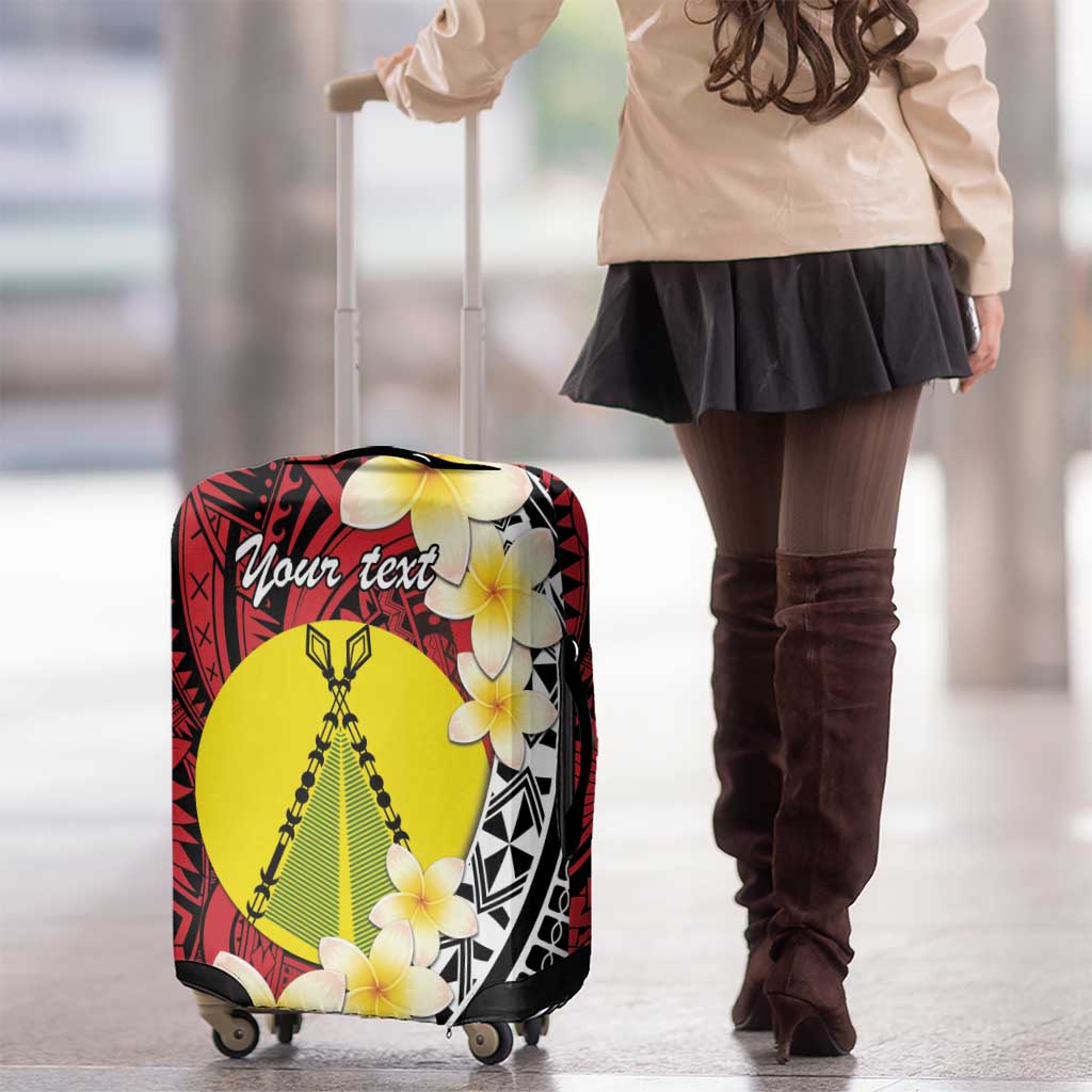 Sigave Chiefdom Wallis and Futuna Personalized Luggage Cover Frangipani Flowers Polynesian Pattern