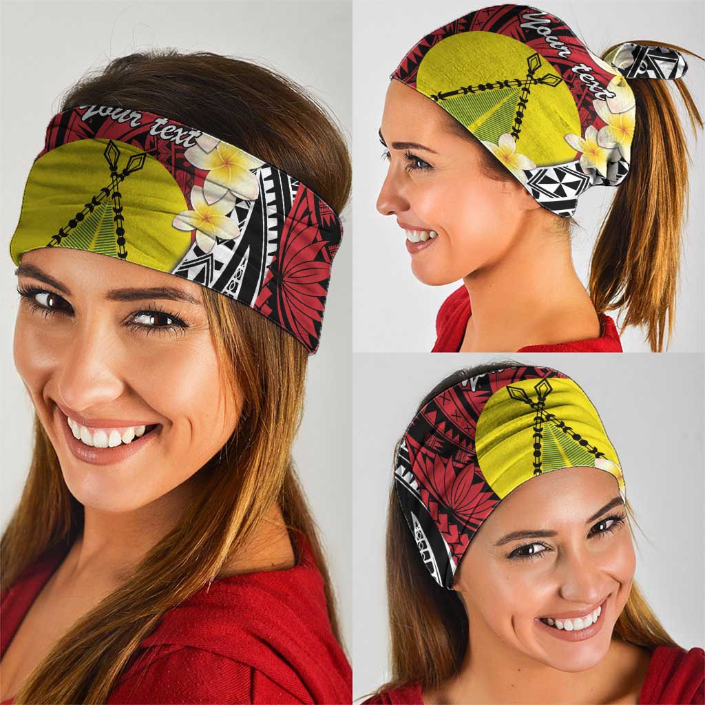 Sigave Chiefdom Wallis and Futuna Personalized Neck Gaiter Frangipani Flowers Polynesian Pattern - Polynesian Pride