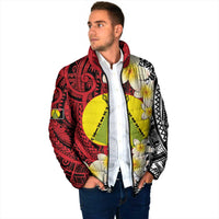 Sigave Chiefdom Wallis and Futuna Personalized Padded Jacket Frangipani Flowers Polynesian Pattern - Polynesian Pride