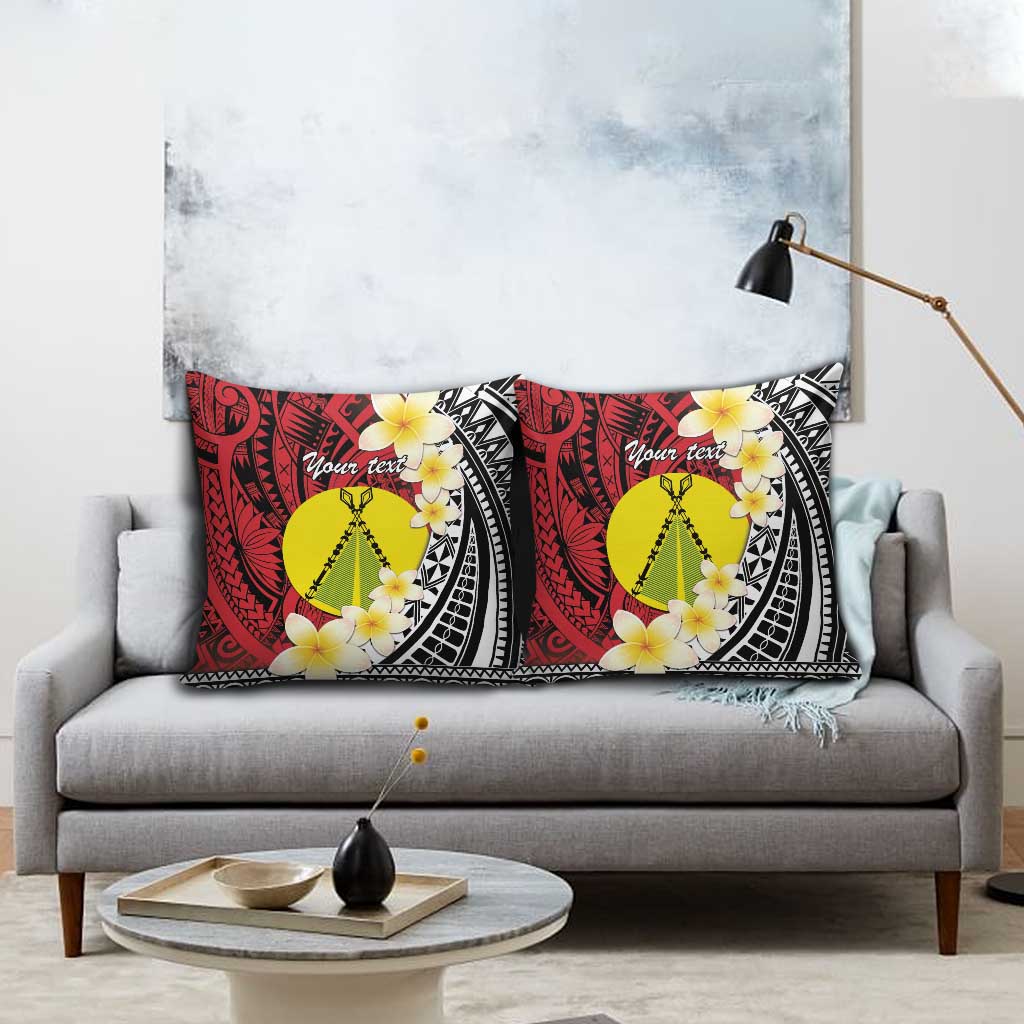 Sigave Chiefdom Wallis and Futuna Personalized Pillow Cover Frangipani Flowers Polynesian Pattern - Polynesian Pride