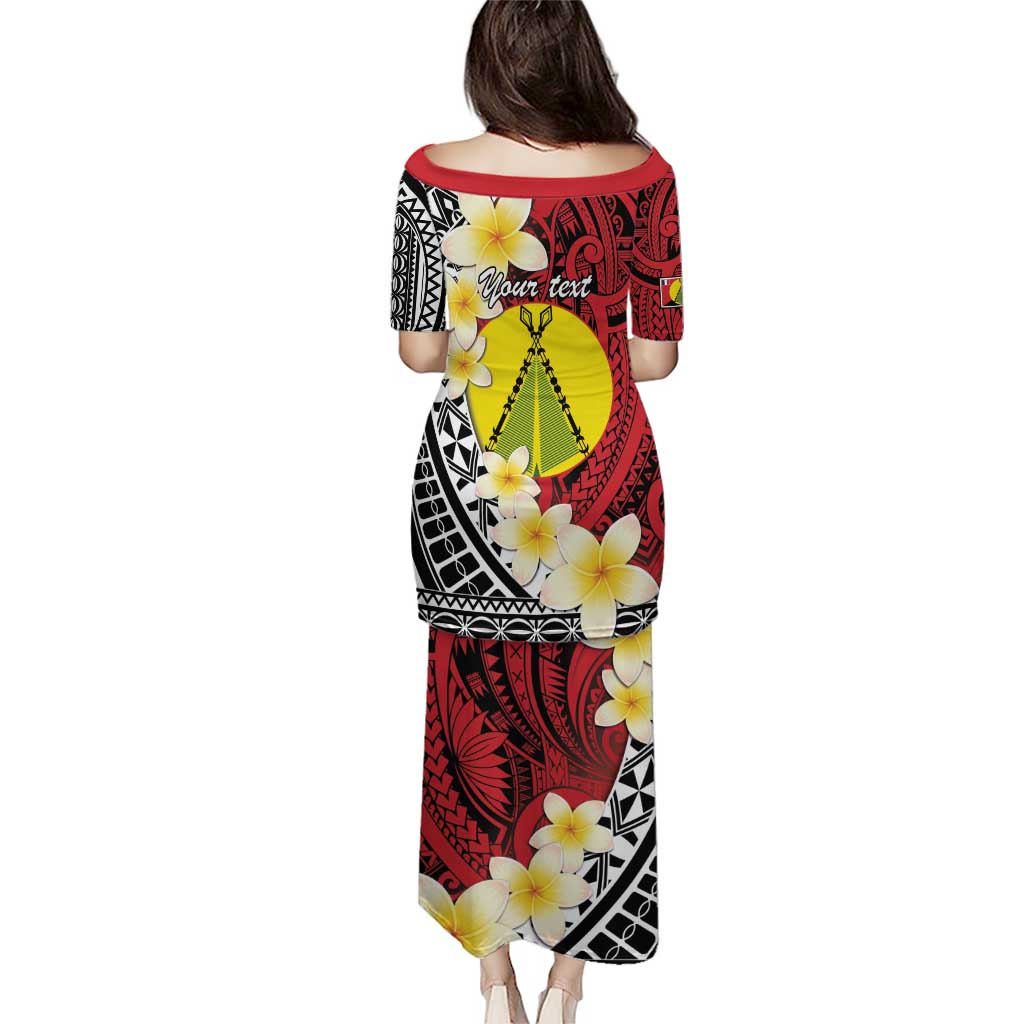 Sigave Chiefdom Wallis and Futuna Personalized Puletasi Frangipani Flowers Polynesian Pattern