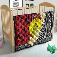 Sigave Chiefdom Wallis and Futuna Personalized Quilt Frangipani Flowers Polynesian Pattern