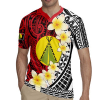 Sigave Chiefdom Wallis and Futuna Personalized Rugby Jersey Frangipani Flowers Polynesian Pattern