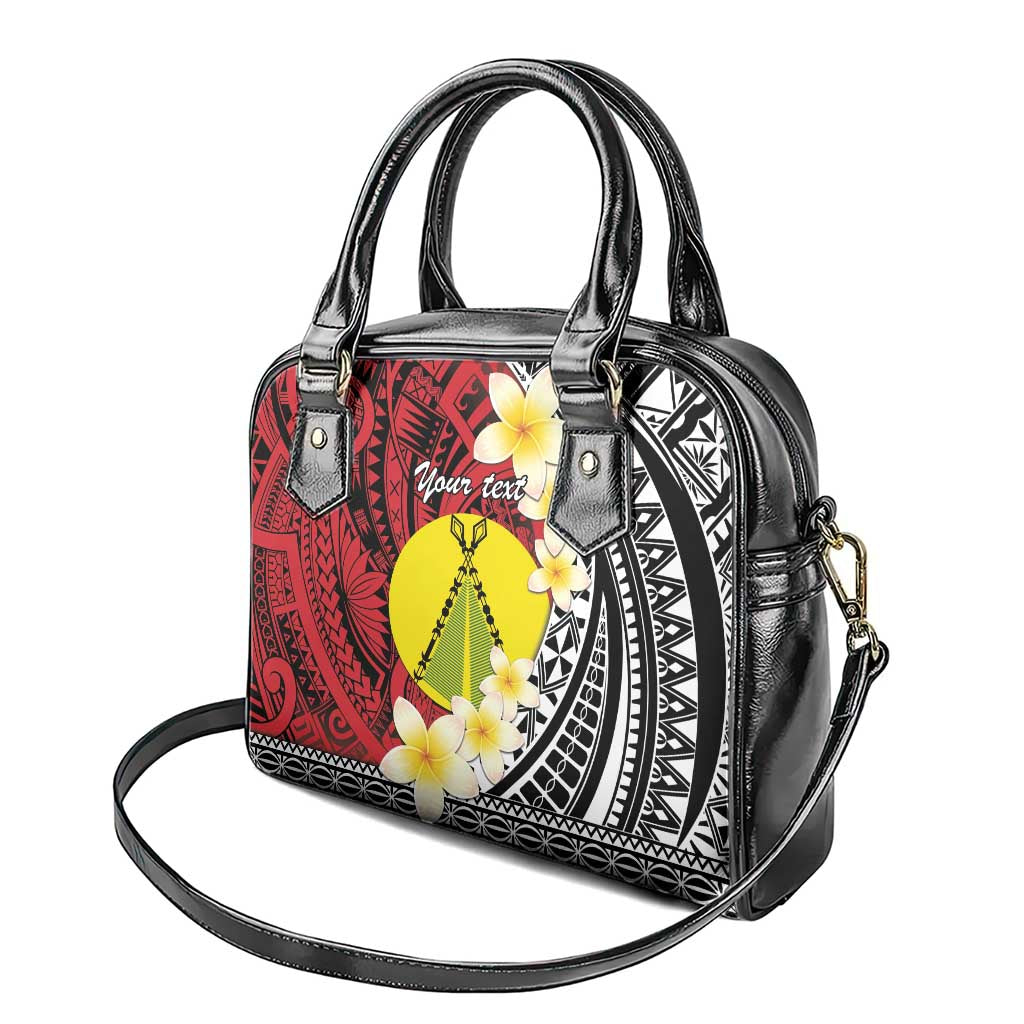 Sigave Chiefdom Wallis and Futuna Personalized Shoulder Handbag Frangipani Flowers Polynesian Pattern