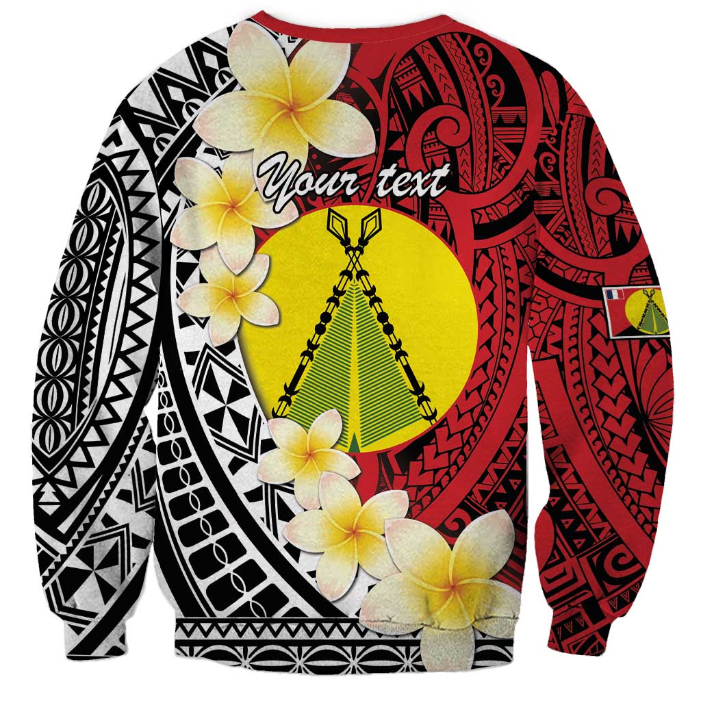 Sigave Chiefdom Wallis and Futuna Personalized Sweatshirt Frangipani Flowers Polynesian Pattern