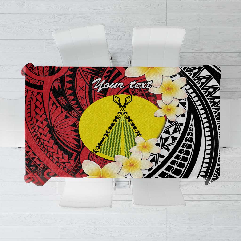 Sigave Chiefdom Wallis and Futuna Personalized Tablecloth Frangipani Flowers Polynesian Pattern