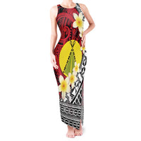 Sigave Chiefdom Wallis and Futuna Personalized Tank Maxi Dress Frangipani Flowers Polynesian Pattern