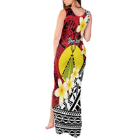 Sigave Chiefdom Wallis and Futuna Personalized Tank Maxi Dress Frangipani Flowers Polynesian Pattern