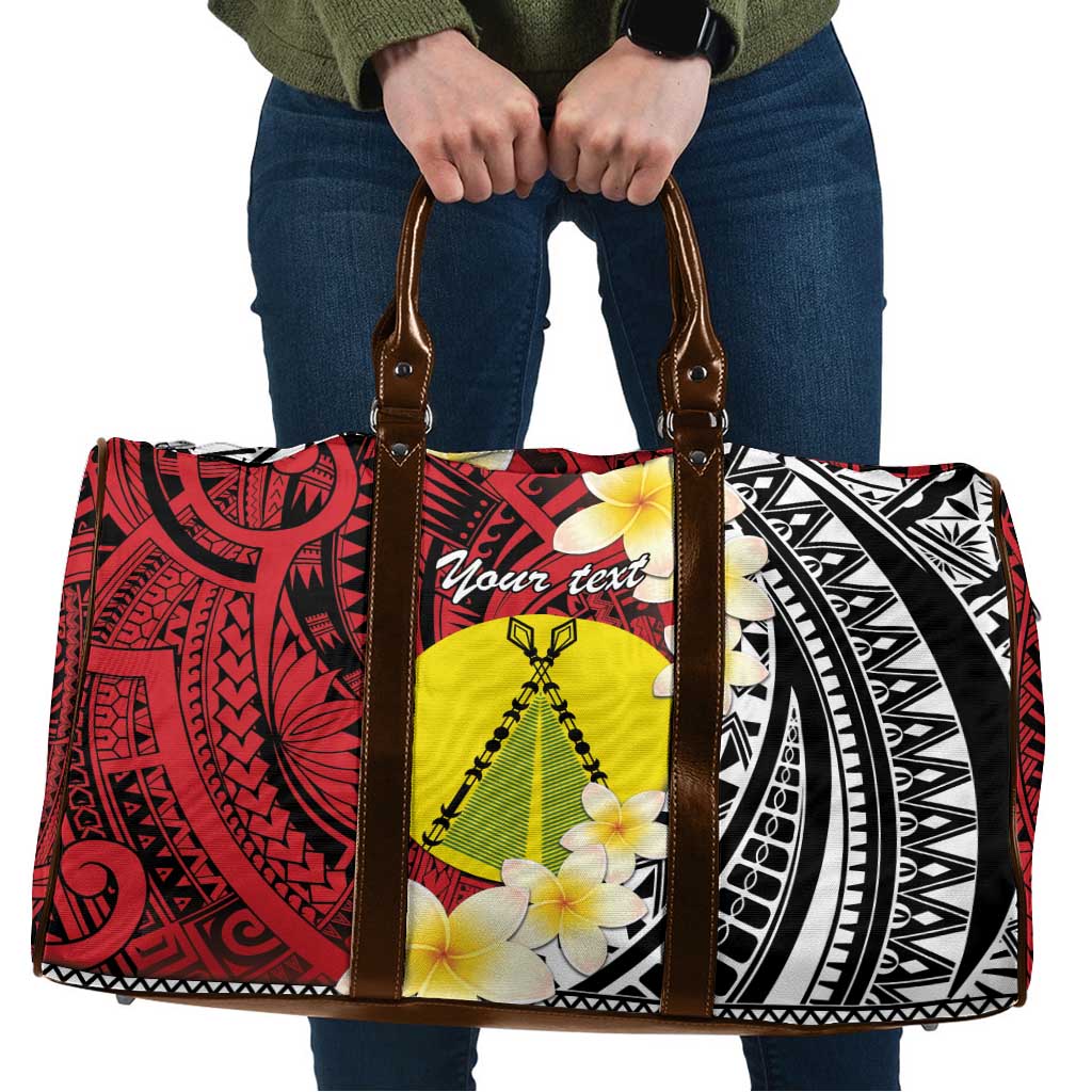 Sigave Chiefdom Wallis and Futuna Personalized Travel Bag Frangipani Flowers Polynesian Pattern - Polynesian Pride
