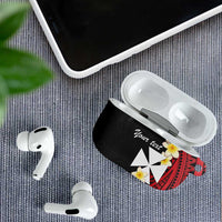 Uvea Chiefdom Wallis and Futuna Personalized AirPods Case Frangipani Flowers Polynesian Pattern - Polynesian Pride