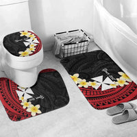 Uvea Chiefdom Wallis and Futuna Personalized Bathroom Set Frangipani Flowers Polynesian Pattern - Polynesian Pride