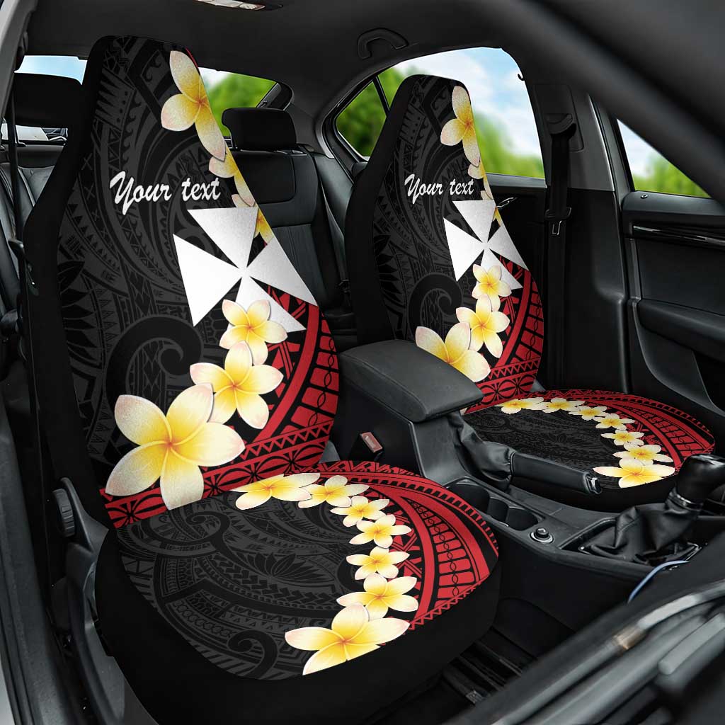 Uvea Chiefdom Wallis and Futuna Personalized Car Seat Cover Frangipani Flowers Polynesian Pattern