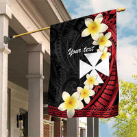Uvea Chiefdom Wallis and Futuna Personalized Garden Flag Frangipani Flowers Polynesian Pattern