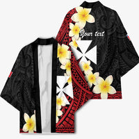 Uvea Chiefdom Wallis and Futuna Personalized Kimono Frangipani Flowers Polynesian Pattern - Polynesian Pride