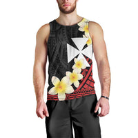 Uvea Chiefdom Wallis and Futuna Personalized Men Tank Top Frangipani Flowers Polynesian Pattern