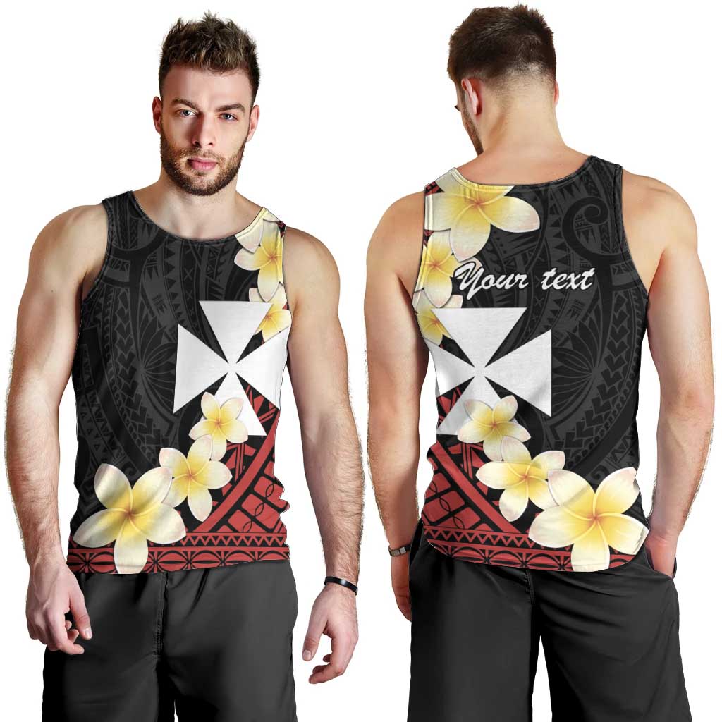 Uvea Chiefdom Wallis and Futuna Personalized Men Tank Top Frangipani Flowers Polynesian Pattern